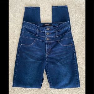 Refuge Dark Blue High Waist Skinny Jeans-Size 2